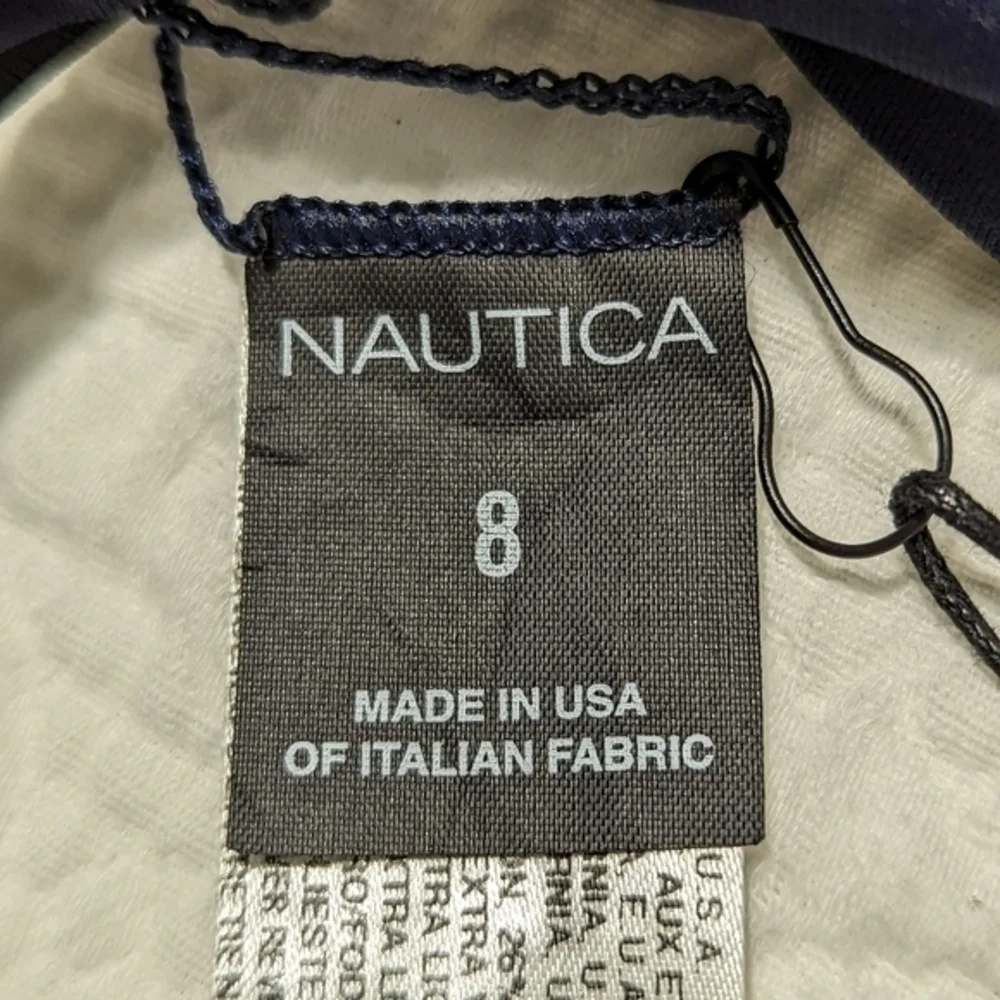 Nautica Women's‎ Swim Top Reversible Black / Navy Size 8 NWT